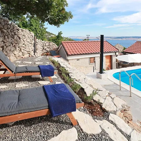 Stone With Open Sea Views And Pool, In The Heart Of Nature Park, The Sound Of Silence - By Traveler Tourist Agency Krk - Id 2681